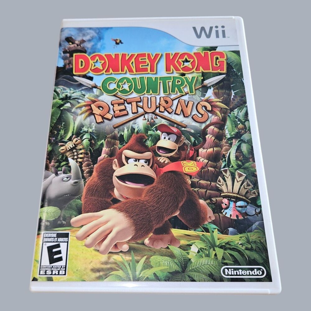 Donkey Kong Country Returns - Nintendo Wii (2010) - Complete w/ Manual & Insert